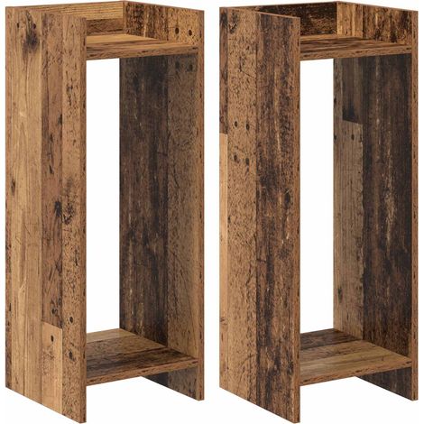 Maison Exclusive - Supporto per piante 2 pz Legno antico 30 x 30 x 80 cm (1/5)