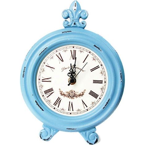 Réveil en forme de violon unique, horloge de bureau, cadeau original en forme d'instrument de musique, bleu. (1/5)