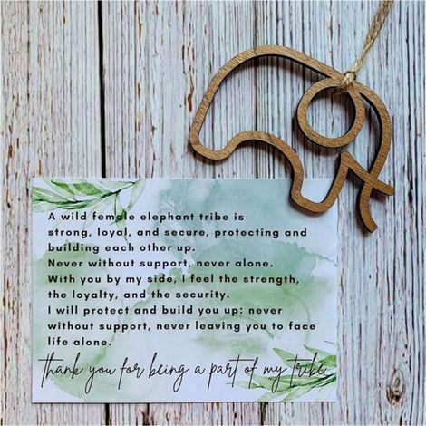Pendentif Carte Postale Éléphant Décoration de la Maison Pendentif en Bois Pendentif D'Amitié Éléphant (1/5)
