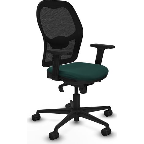 Sedia da ufficio piqueras y crespo Jorquera pelle sintetica verde rete nera
