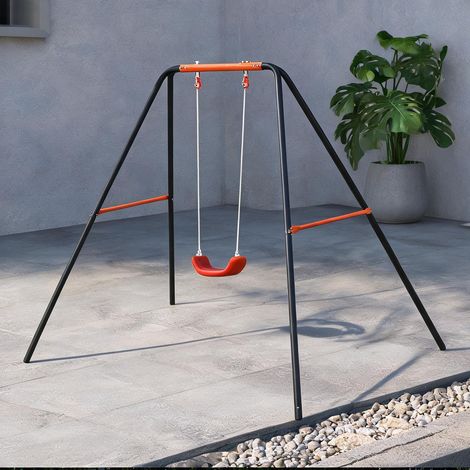 Portique de balançoire en fer plastique 248 x 185 x 185 cm (1/5)