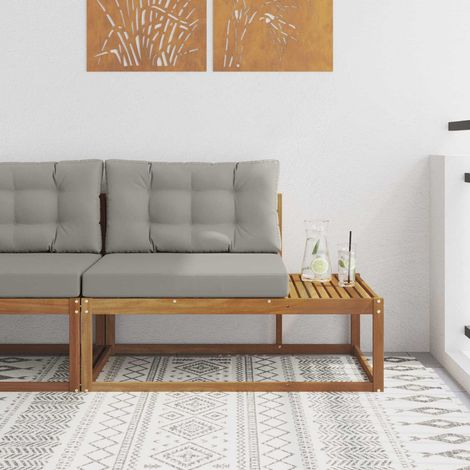 vidaXL Divano Esterno Finale con cuscino Naturale 115 x 83 x 73