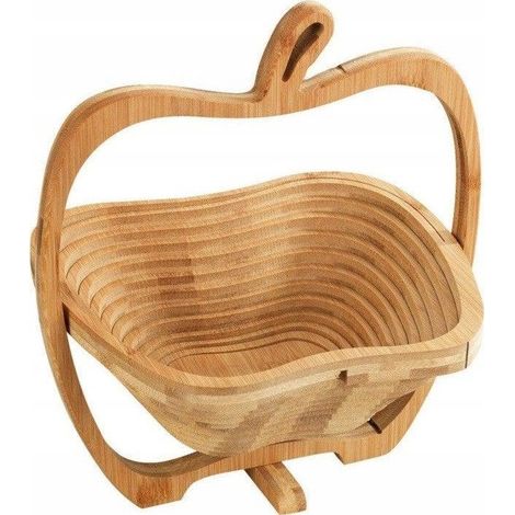 Maximex Cesta Plegable de Bambú Antibacteriana Decorativa