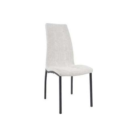 Pack 4 sillas San Sebastián tapizado textil repelente al agua beige claro. 96 cm (alto) 42 cm (ancho) 55 cm (fondo)