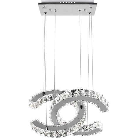 Ciondolo argon 1x48w led 3840lm 3000k l.47xw.30xh.30xd.reg.cm trasparente