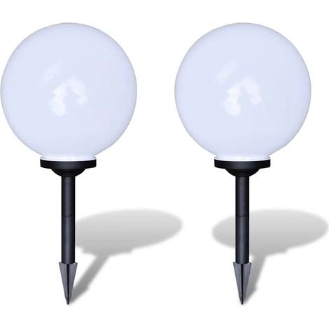 vidaXL Lampione Solare a LED da Giardino 2 pz 30 cm con Picchetto
