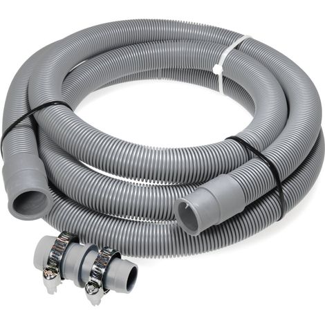 Rallonge de tuyau d'évacuation de 2,5 m - 19 x 21 mm - pour lave-linge et lave-vaisselle - rallonge de tuyau d'eau - tuyau pour lave-linge (1/4)