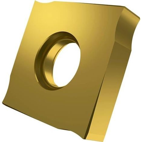 Wendeschneidplatte ISO SNHQ 1205AZTN:M8340 D. 5mm PVD beschichtet Farbe Gold (1/2)