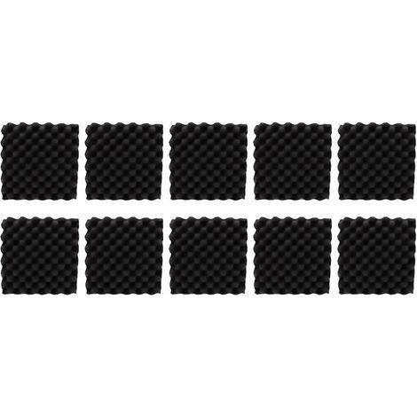 10 panneaux acoustiques, tapis en polyuréthane haute densité absorbant le son pour studios d'enregistrement (1/4)