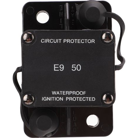 Coupe-circuit 32V 50A à réarmement automatique, borne 1/4in, IP67 étanche anti-poussière pour camions bus batterie (1/5)