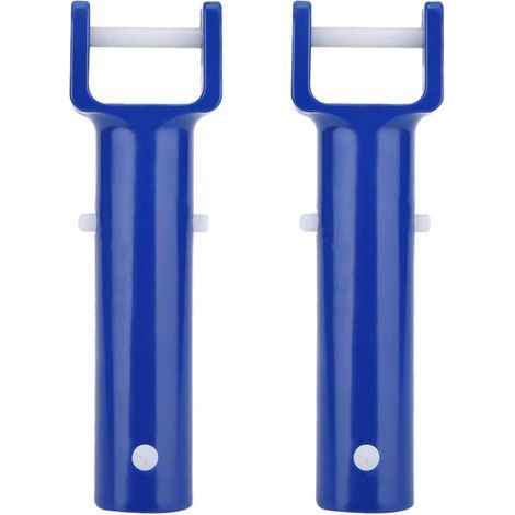 Set of 2 V-Shaped Suction Heads for Swimming Pools, Blue Handle, Compatible Pool Cleaning Accessories, Practical Cleaning Tool for Home and Hotel Maintenance