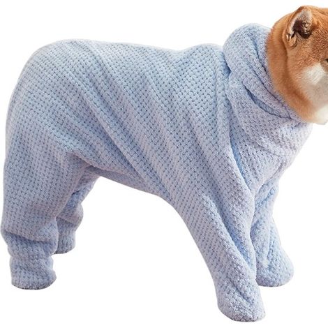 Peignoir intégral pour chien, très absorbant et à séchage rapide, taille S, convient aux chiens de petite et moyenne taille. (1/5)