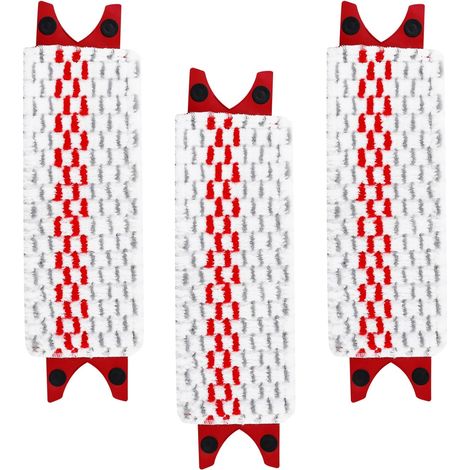 3-teiliges Nachfüll-Wischmopp-Set für Vileda UltraMax, Mikrofaser-Wischmopp-Set, kompatibel mit Vileda Ultramax, ideal zum Entfernen von Schmutz von Hartböden und zur Sauberhaltung (36 x 13 cm)
