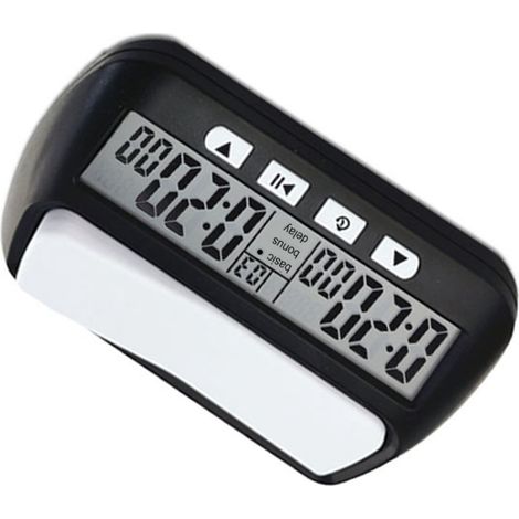 Horloge d'échecs numérique avec alarme sonore YS 902, version anglaise noire (1/5)