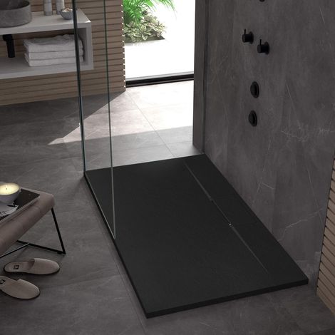 PIATTO DOCCIA REA BAZALT LONG 90X120 BLACK