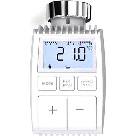 Termostato Valvola ZigBee Con Pile Protocollo ZigBee TUYA, Smart Life Cilindro Per Valvola Termosifone M30X1.5mm Grigio 3V IP20