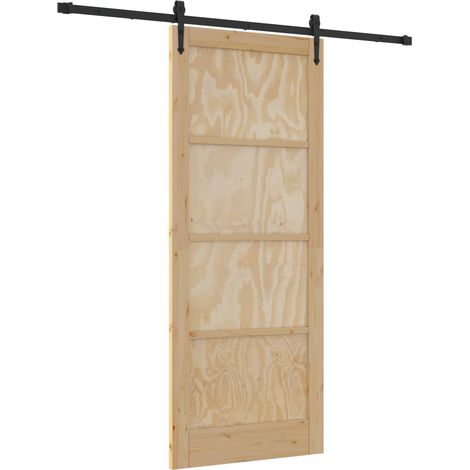 Maison Exclusive - Schiebetür ORKDAL Natürlich und Schwarz 86 x 2