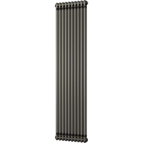Alpha - Raw Metal Vertical Column Radiator H1800mm x W460mm 2 Column - Feet Included (1/3)