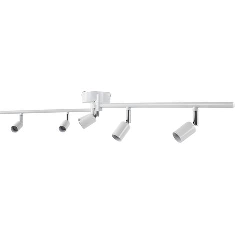 Kit d'éclairage sur rail avec tête de lampe rotative, spot de plafond à 6 orientations, douille GU10, 85-265 V, blanc (1/5)