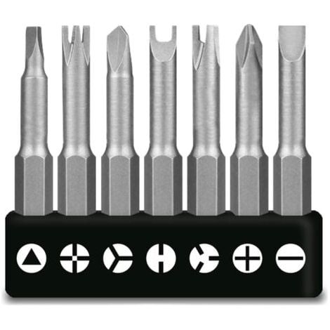 Lot de 7 tournevis spéciaux en forme de U 50 mm - Type Y - Intérieur cruciforme - Tournevis à trois points - Embouts de vissage (1/5)