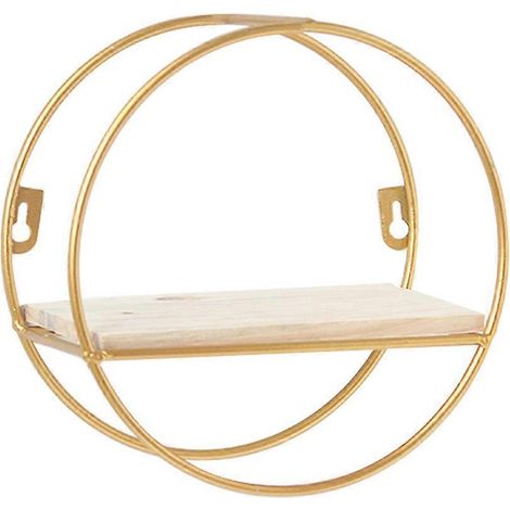 étagère murale de rangement en fer, support pour articles divers, étagère murale de magasin (dorée)-20X20CM