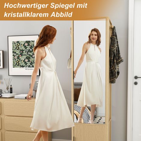 Drehbarer Spiegelkleiderschrank 50x50x170 cm MDF, 4-in-1, platzsparend – MEUBLIV (1/5)