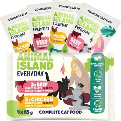 ANIMAL ISLAND Filetti di manzo/pollo 56x85g (1/3)