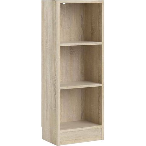 Dmora - Libreria Alcesti, Scaffale da ufficio, Mobile portalibri, Biblioteca, 41x27 h107 cm, Quercia (1/5)