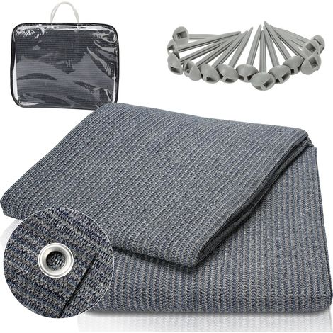 Wolketon Esterilla para tienda Toldo impermeable esterilla camping suelo tienda exterior lona picnic manta caravana ,Gris,250x550CM