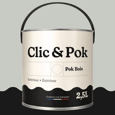 Peinture Bois Extérieur – POK BOIS - 2,5L - RAL 9018 - Blanc papyrus- Résistante aux intempéries - Ne s'écaille pas