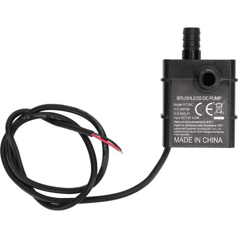 Mini pompe immergée DC 12V 4.5W 240L/H hauteur 300cm IP68 sans balais pompe à fontaine avec voyant LED pour aquarium étang (1/5)