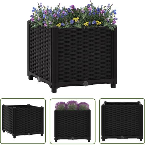 The Living Store Lit surélevé 40x40x38 cm Polypropylène - Jardin - Pots De Fleurs - Jardinière - Bac De Culture - Plante (1/5)