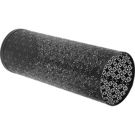 Porte-parapluie rond en métal, support pour parapluies sur pied, idéal pour les entrées, les studios et les restaurants (noir). (1/5)