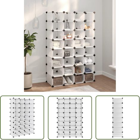 The Living Store Étagère à chaussures Transparent 93x36,5x140 cm PP - Etagere Chaussure - Rangements Chaussures - Rangement Intérieur - Meubles Salle À Manger - Mobilier Entrée (1/5)
