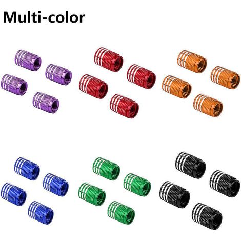24pcs Capuchons De Poussire De Voiture Autour De Roue En Aluminium Pneu Valve Caps (1/5)