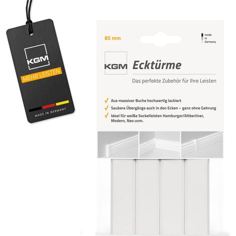 KGM Eckturm Vorteilspack weiß 85 mm – 4 Stück