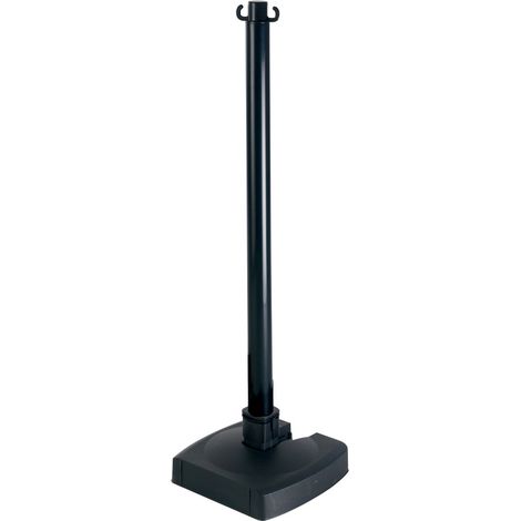 Poteau PVC Noir BI-POSE sur socle lesté 4kg - 2000451 (1/5)