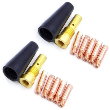 14 pièces Kit de Embouts de Soudage Cuivre pour Torche Mig Mag Remplaçables Résistants à Usure pour Performance et Durabilité Renforcées (1/5)
