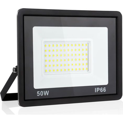 Projecteur LED 50w, 5400 Lm Projecteur LED Extérieur, Étanchéité Ip66 Lumière Blanche du jour 6000k Éclairage de Sécurité Extérieur pour Entrepôt, Garage, Arrière-Cour, Lot de 1 [Classe énergétique D] (1/5)