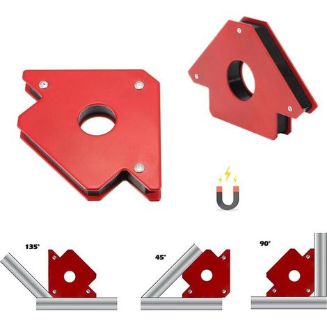 Posizionatore Squadra Magnetica Per Saldatura Supporto Angolare Calamita 12 Kg (1/2)