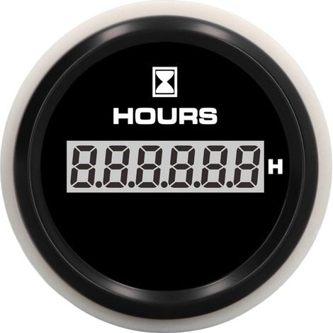 Compteur horaire numérique 52mm 0-99999,9H Cadran noir Rétroéclairage 7 couleurs Étanche IP67 DC 9-32V Bateau Marine (1/5)