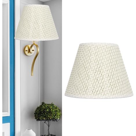 Abat-jour tissé en PE pour lampe de table ou applique murale, compatible avec les douilles de diamètre E27/E14 (1/5)