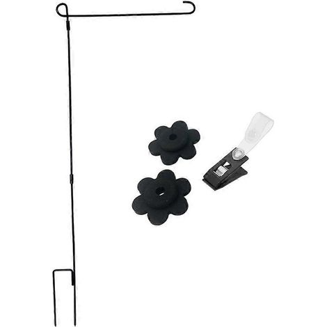 support de drapeau de jardin durable et de qualité supérieure.-90X43cm-Black (1/3)