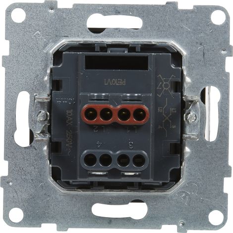 Connettore a croce - 10 AX - 250 V - morsetti a vite, NERO SUNO (1/5)