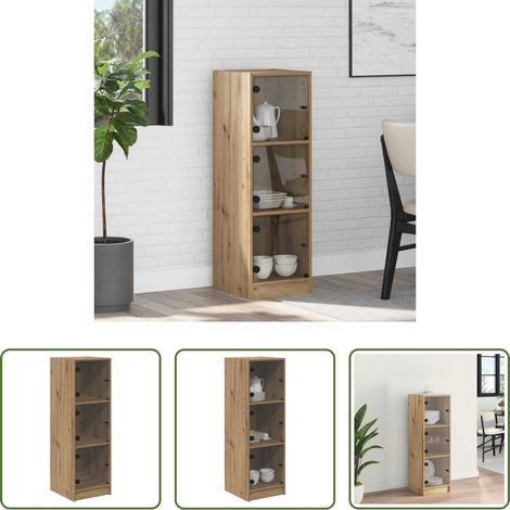 vidaXL Armoire chêne - Haut Armoire Chêne artisanal 35 x 37 x 109 cm Bois d'ingénierie (1/5)