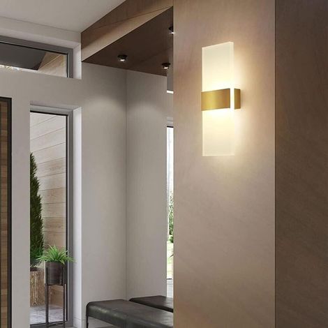 Applique In Vetro 10 W 3 Tonalità Luce Bianca Calda Naturale Lampada Bronzo (1/4)