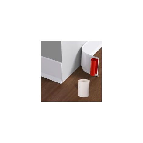 Selbstklebende PVC-Sockelleiste für Küche und Bad, flexibler Klebestreifen, 10 cm breit (weiß, 3 m) (1/5)