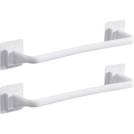 Lot de 2 porte-serviettes muraux en plastique pour couvercles de pots de fleurs, accessoires de salle de bain, cuisine, salle de bain, toilettes