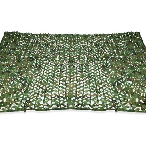 FLITI Rechteckige Segelmarkise, 3 x 5 Meter, grünes Spalier, Camouflage-Design