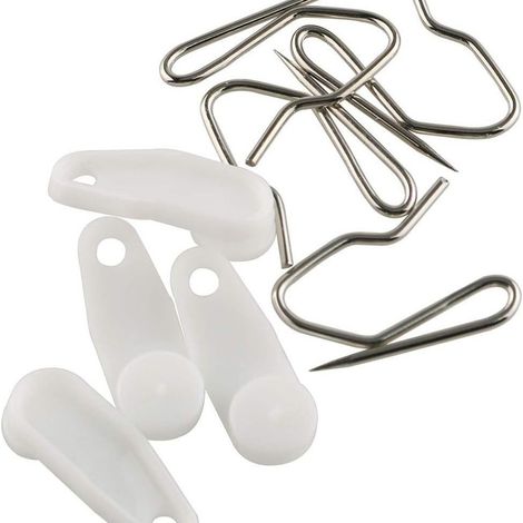 Ensemble de crochets pour rideaux enrouleurs, rouleau silencieux nano en plastique, accessoires à roulement à billes, accessoires de rideaux faciles à remplacer (10 pièces) (1/5)